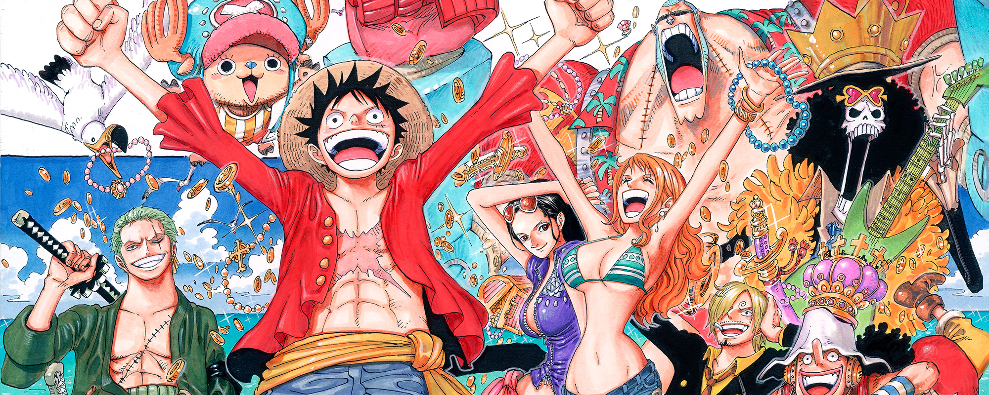 HD Quality Wallpaper | Collection: Anime, 2000x800 One Piece