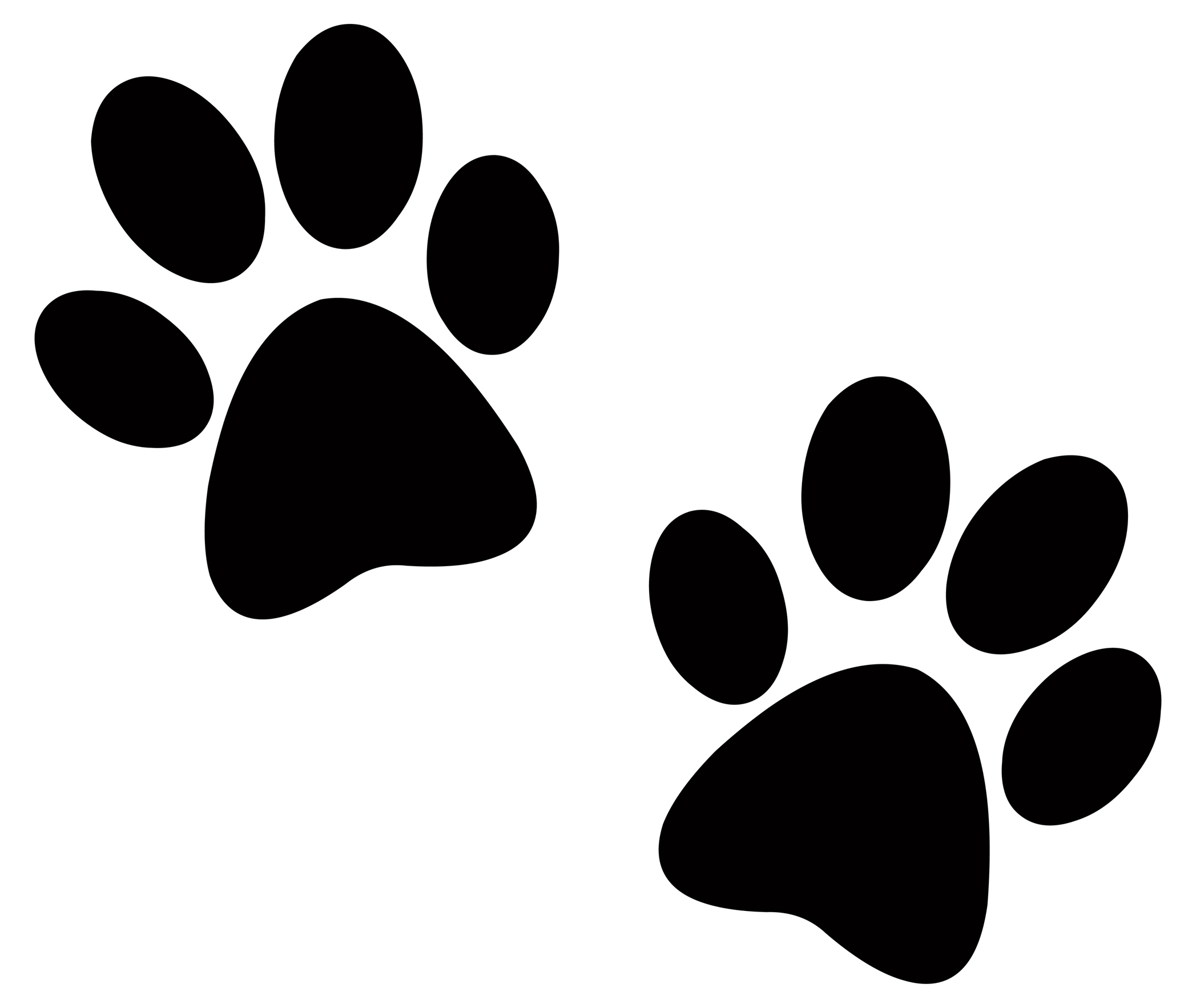 HD Quality Wallpaper | Collection: Abstract, 2095x1766 Paw Prints