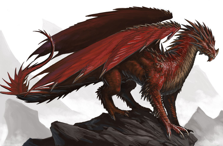 High Resolution Wallpaper | Red Dragon 742x488 px