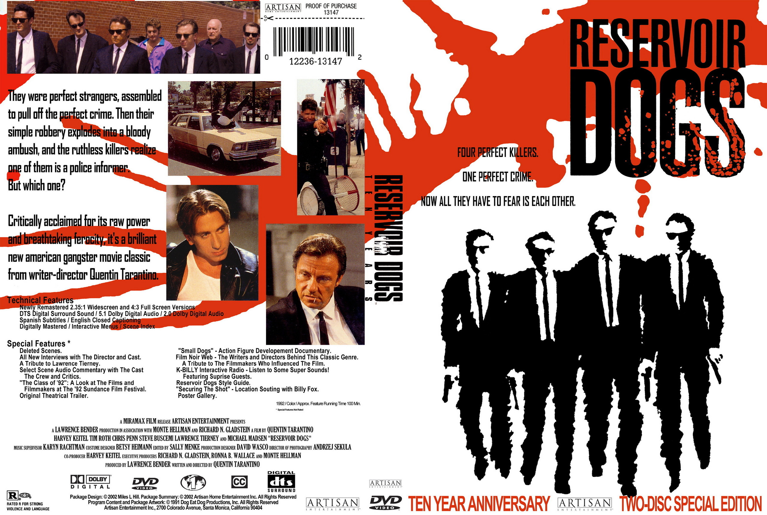 Обложка 1992 бешеные псы (Reservoir Dogs)