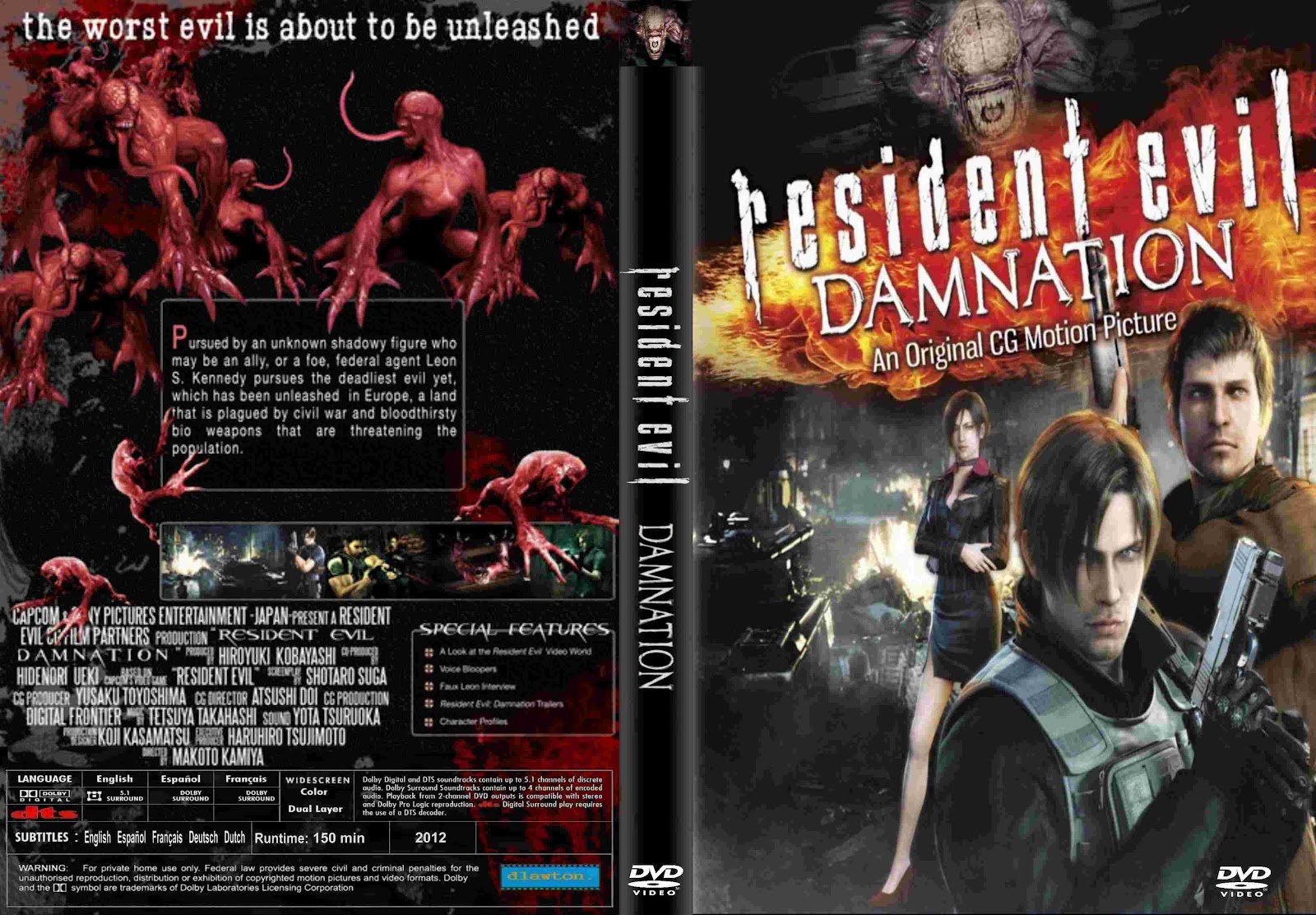 HD Quality Wallpaper | Collection: Movie, 1600x1112 Resident Evil: Damnation
