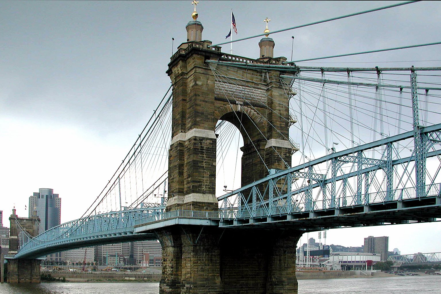 HD Quality Wallpaper | Collection: Man Made, 1536x1024 Roebling Bridge