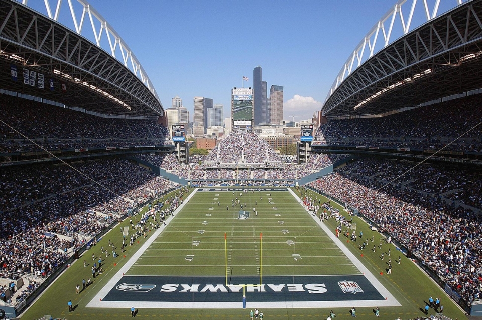 Nice Images Collection: Seattle Seahawks Stadium Desktop Wallpapers