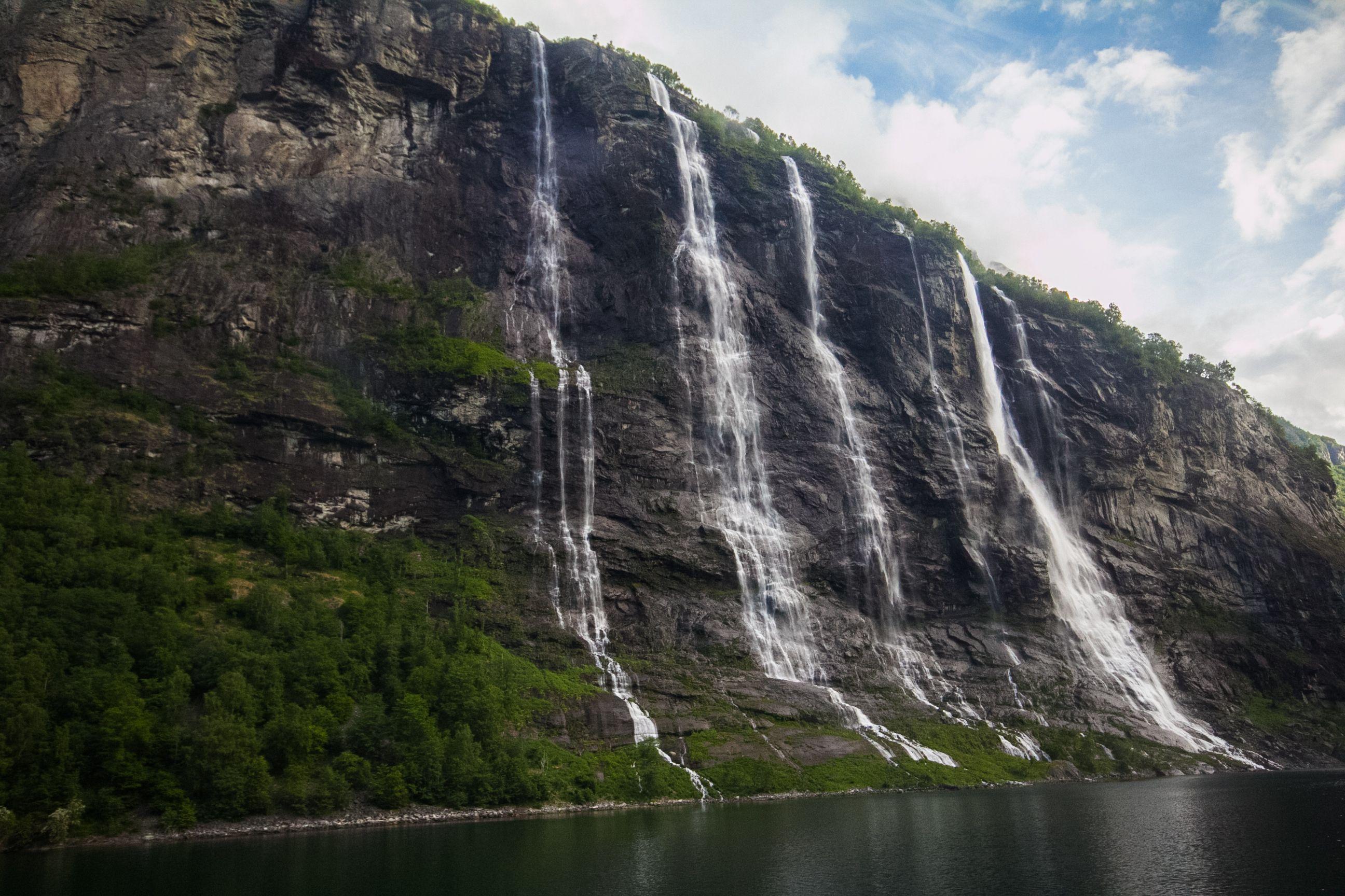 Nice wallpapers Seven Sisters Waterfall, Norway 2592x1728px