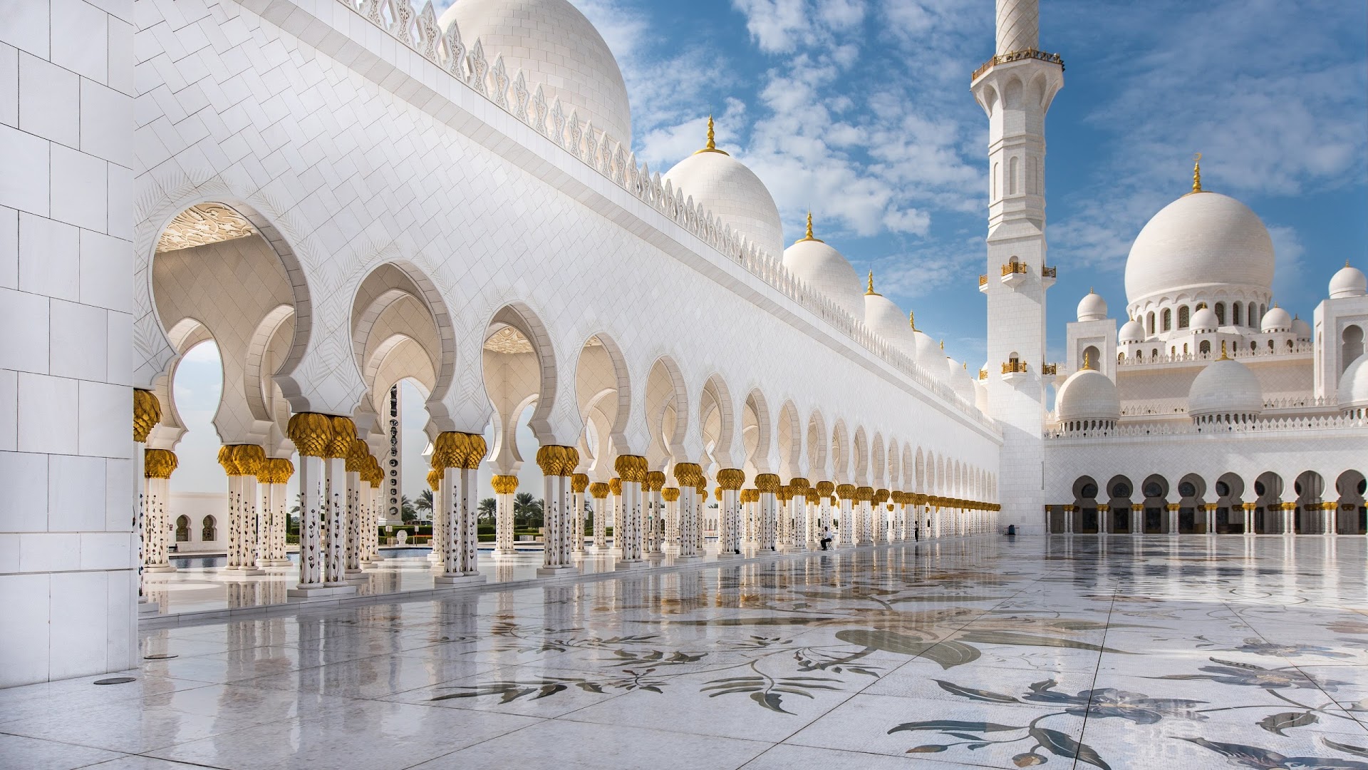 Sheikh Zayed Grand Mosque Backgrounds, Compatible - PC, Mobile, Gadgets| 1920x1080 px