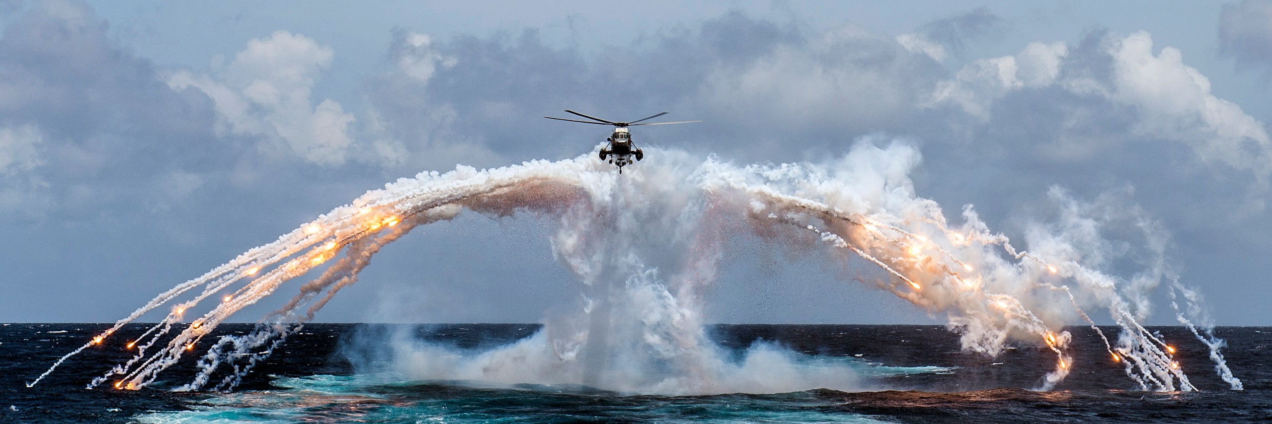 HD Quality Wallpaper | Collection: Military, 2560x854 Sikorsky CH-124 Sea King