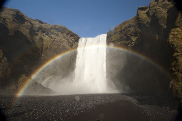 Skógafoss Waterfall Backgrounds, Compatible - PC, Mobile, Gadgets| 600x400 px