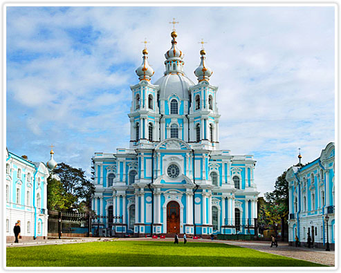 HD Quality Wallpaper | Collection: Religious, 493x395 Smolny Cathedral
