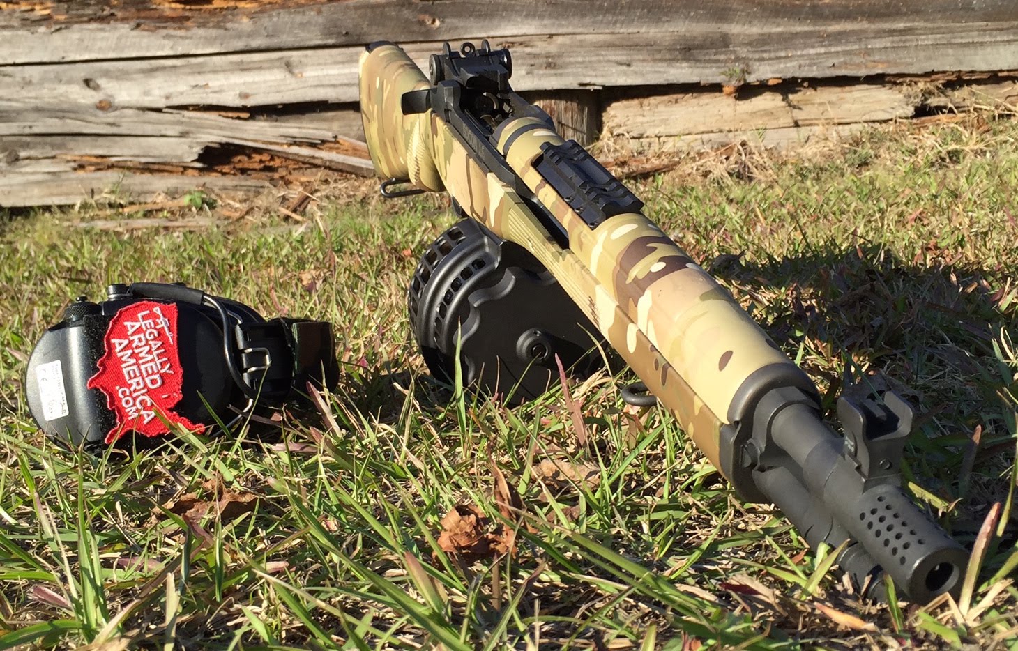 Springfield Armory M1A Socom 16 meets the X-Products 50 round .308 drum! 