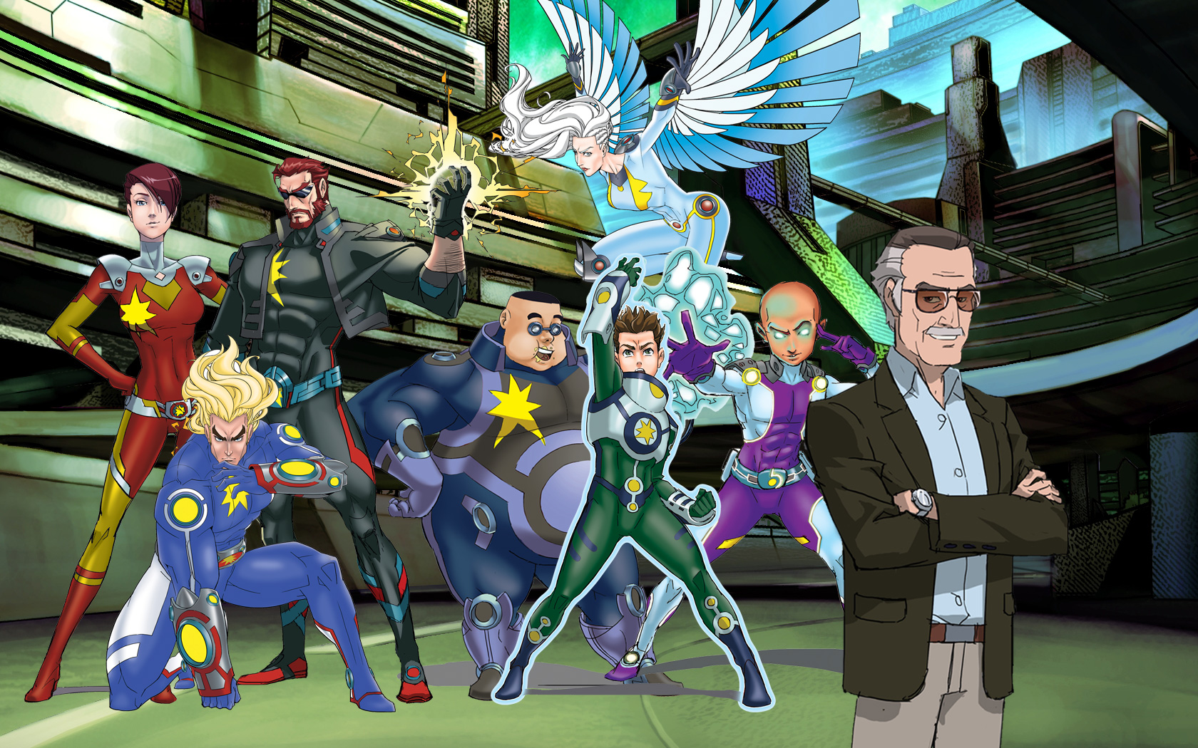 HQ Stan Lee's Mighty 7 Wallpapers | File 804.34Kb