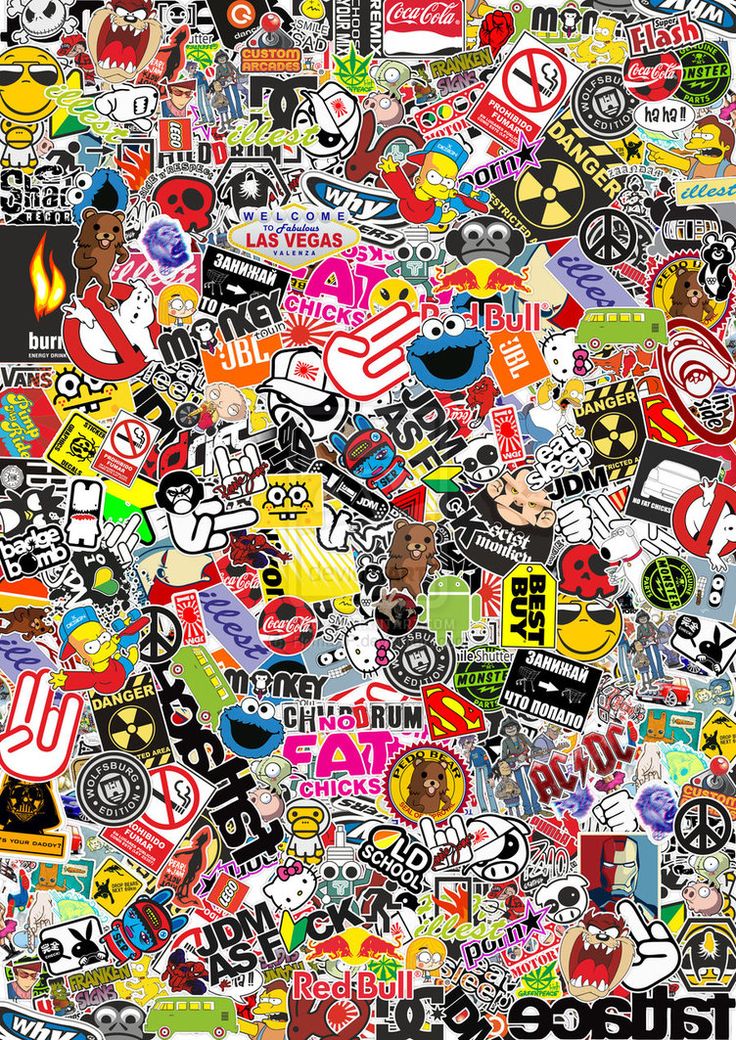 HQ Sticker Bomb Wallpapers | File 339.18Kb
