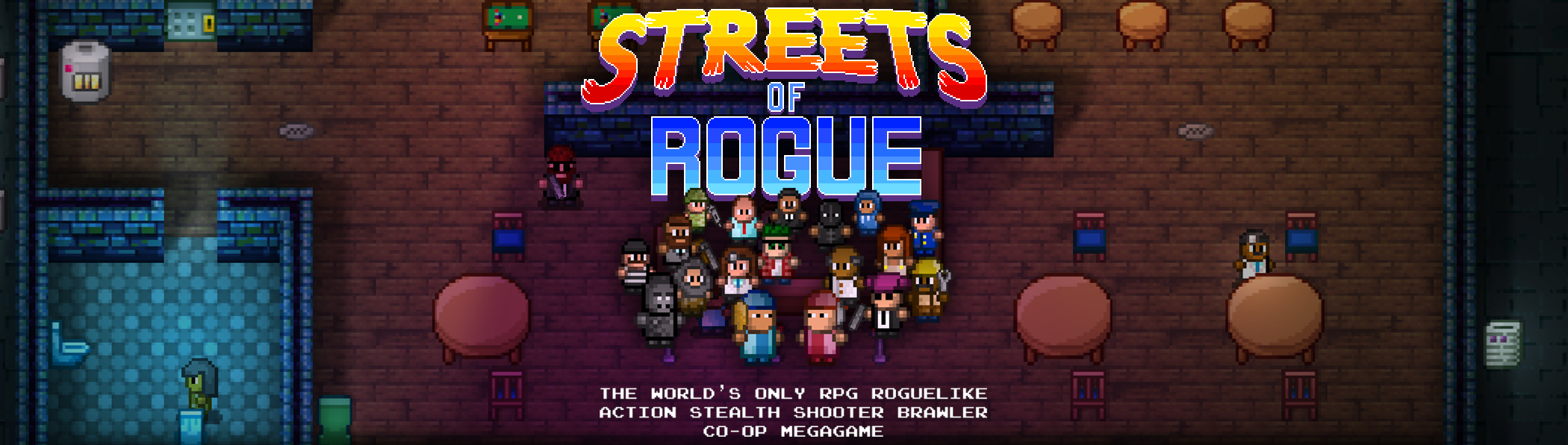 High Resolution Wallpaper | Streets Of Rogue 2100x597 px