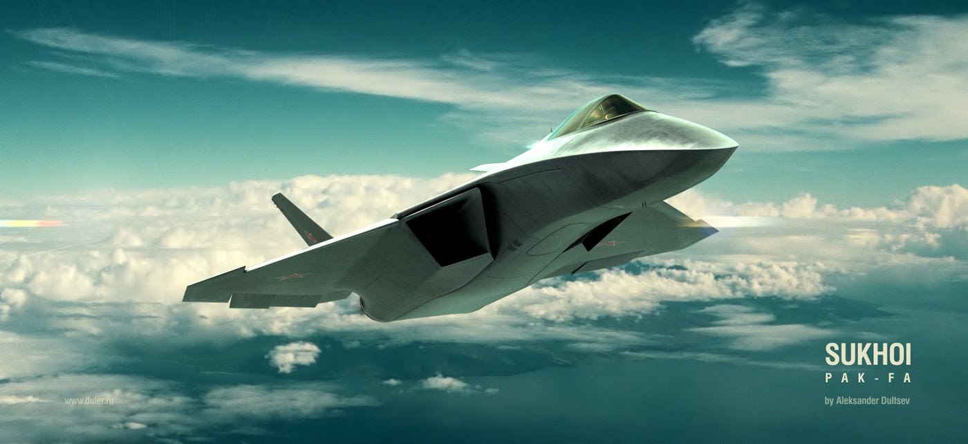 HD Quality Wallpaper | Collection: Military, 1400x642 Sukhoi PAK FA