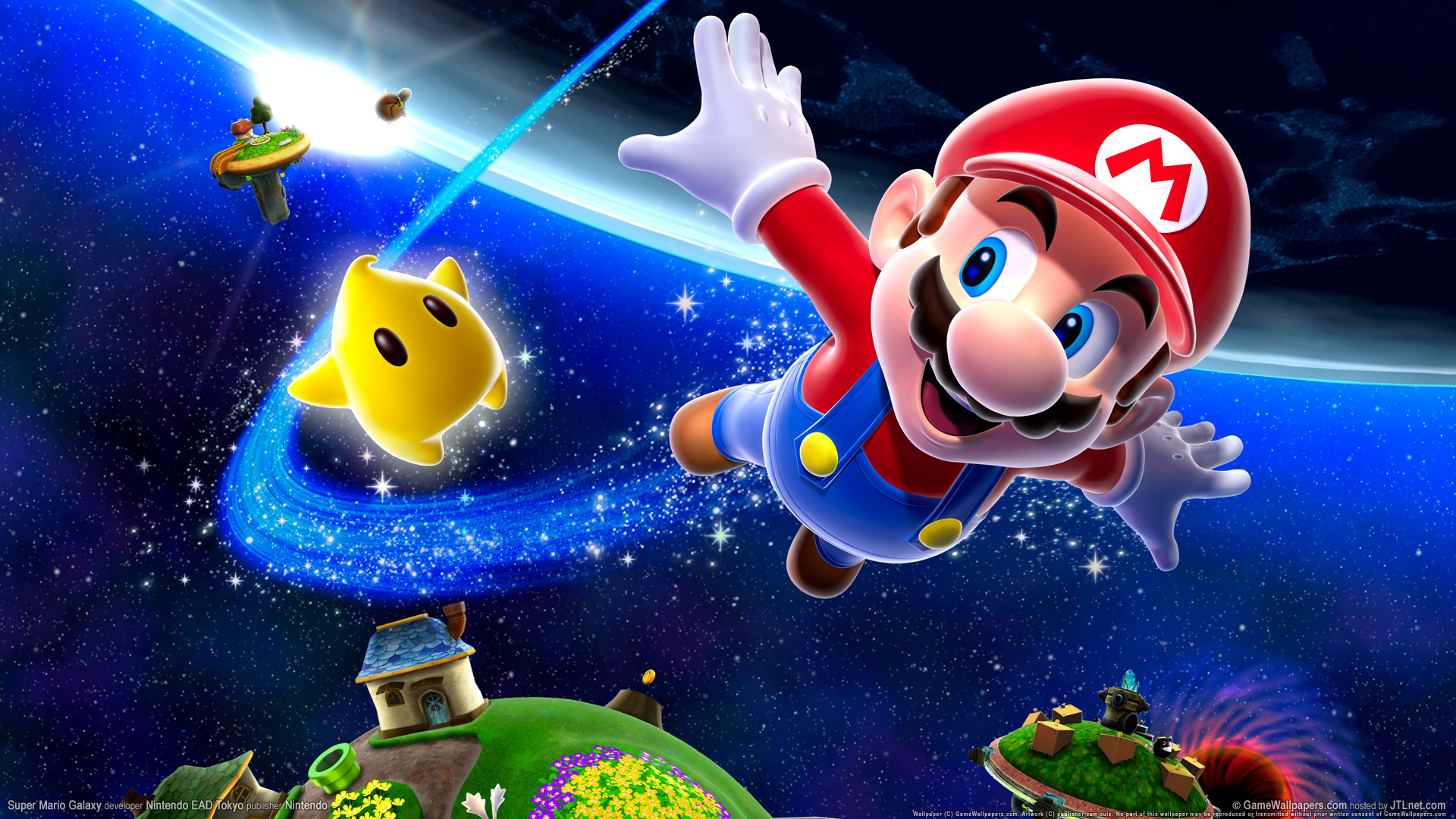 Super Mario Galaxy Backgrounds, Compatible - PC, Mobile, Gadgets| 1920x1080 px