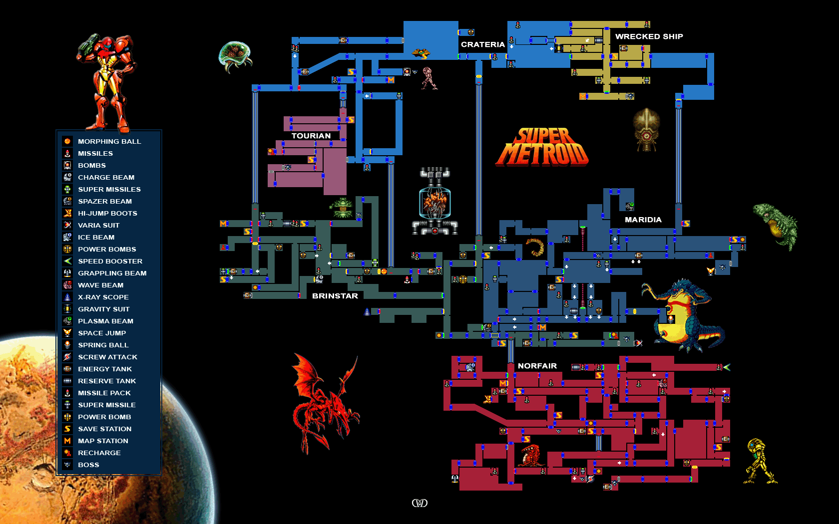 Nice Images Collection: Super Metroid Desktop Wallpapers