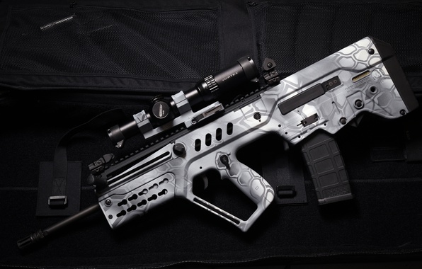 HD Quality Wallpaper | Collection: Weapons, 596x380 Tavor Assault Rifle