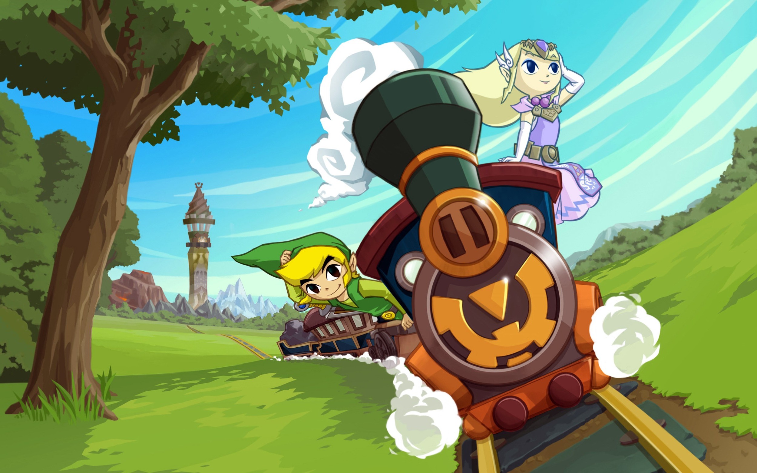 HD Quality Wallpaper | Collection: Video Game, 2500x1562 The Legend Of Zelda: Spirit Tracks