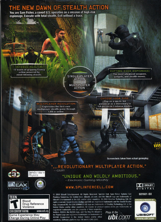 HQ Tom Clancy's Splinter Cell: Pandora Tomorrow Wallpapers | File 172.87Kb