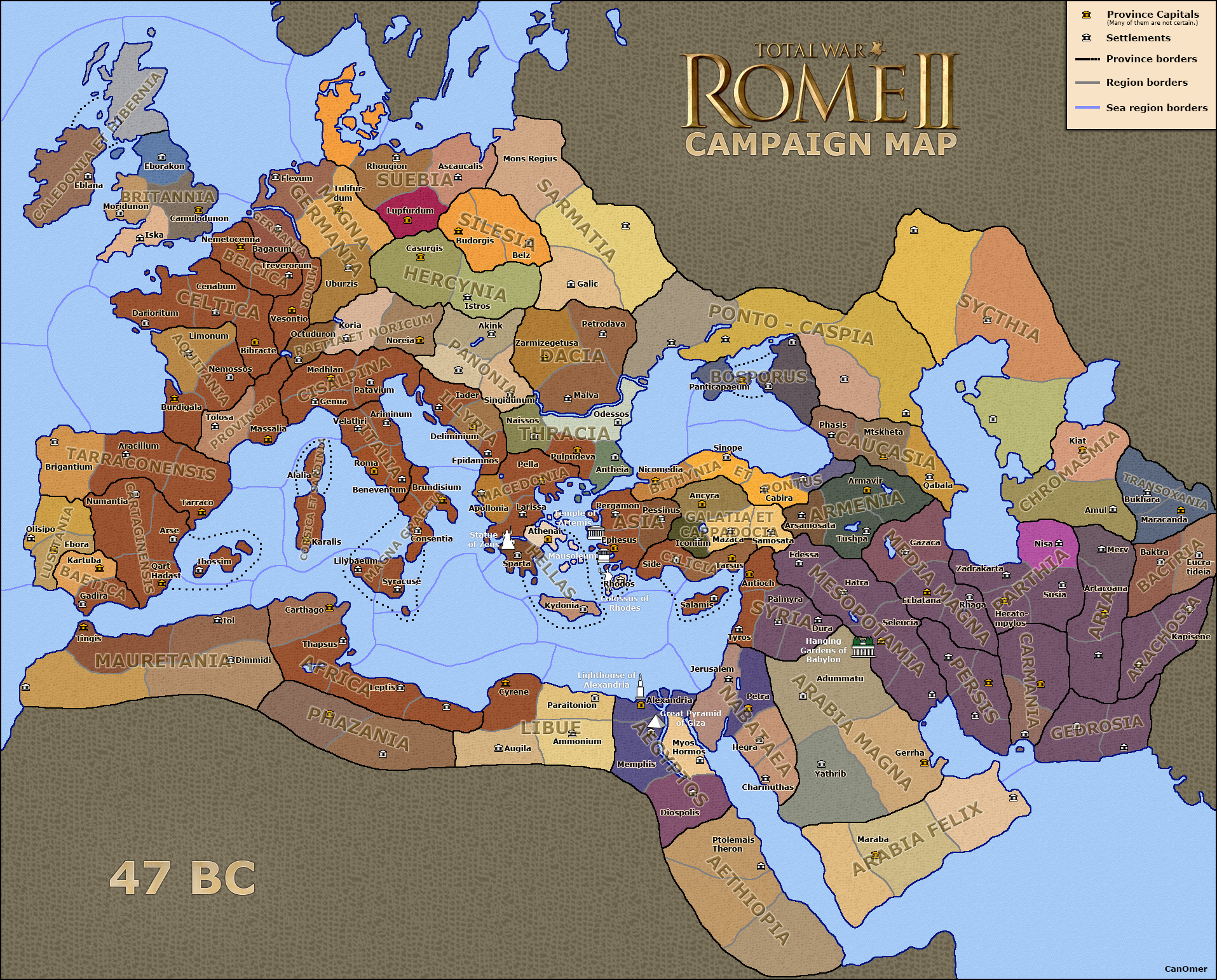 rome total war map