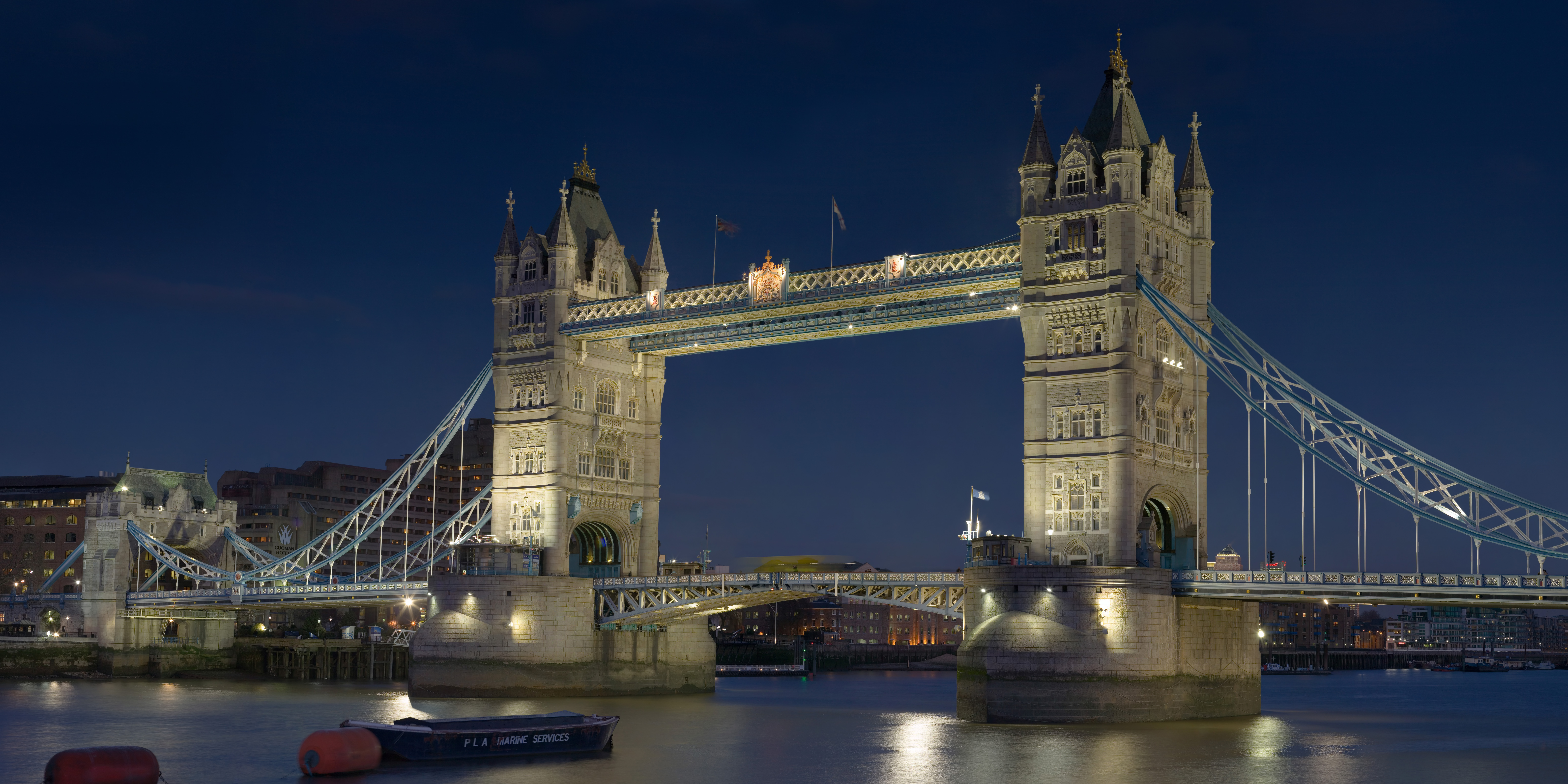 HD Quality Wallpaper | Collection: Man Made, 9462x4734 Tower Bridge