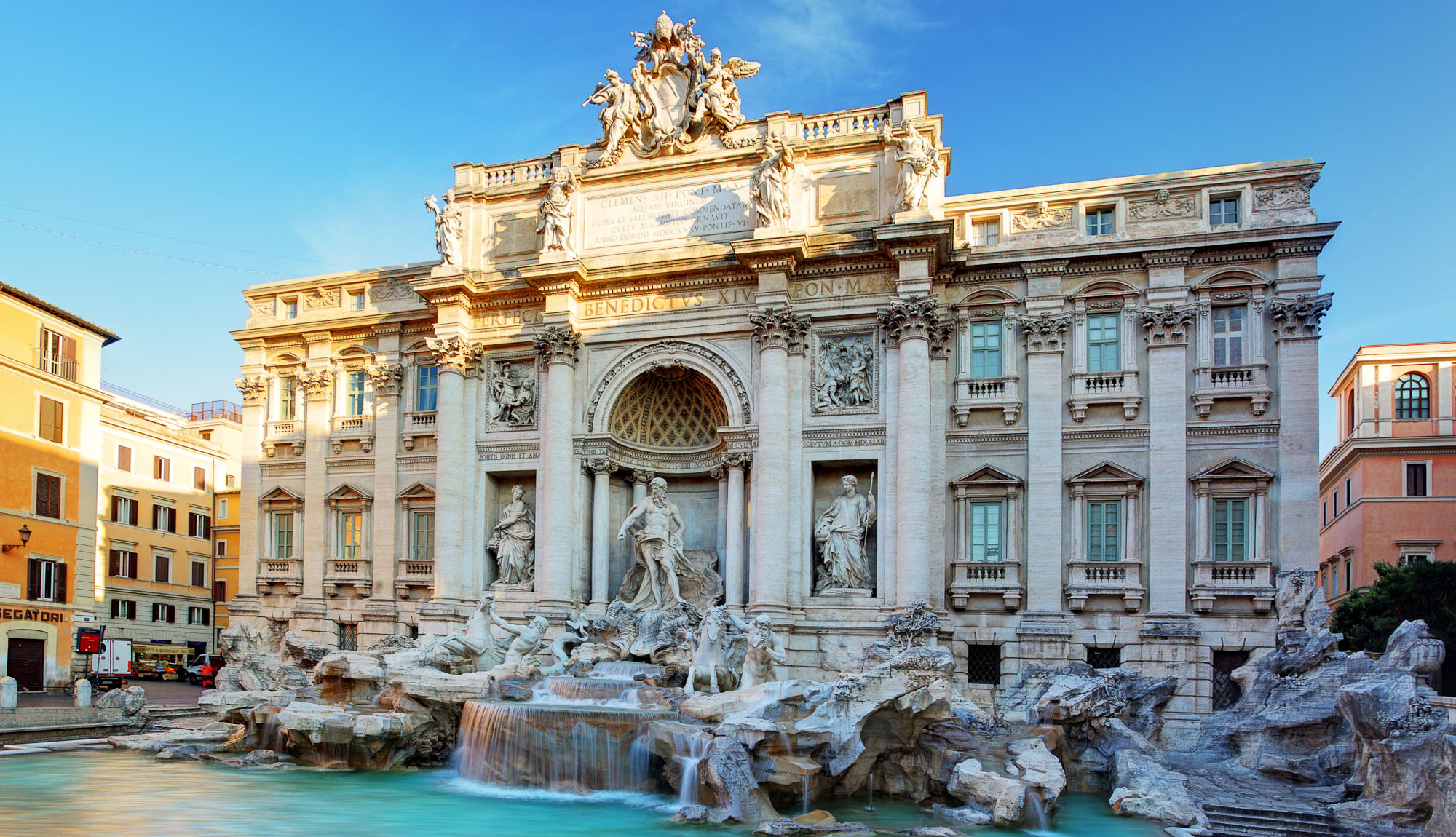 Trevi Fountain Backgrounds, Compatible - PC, Mobile, Gadgets| 2000x1150 px