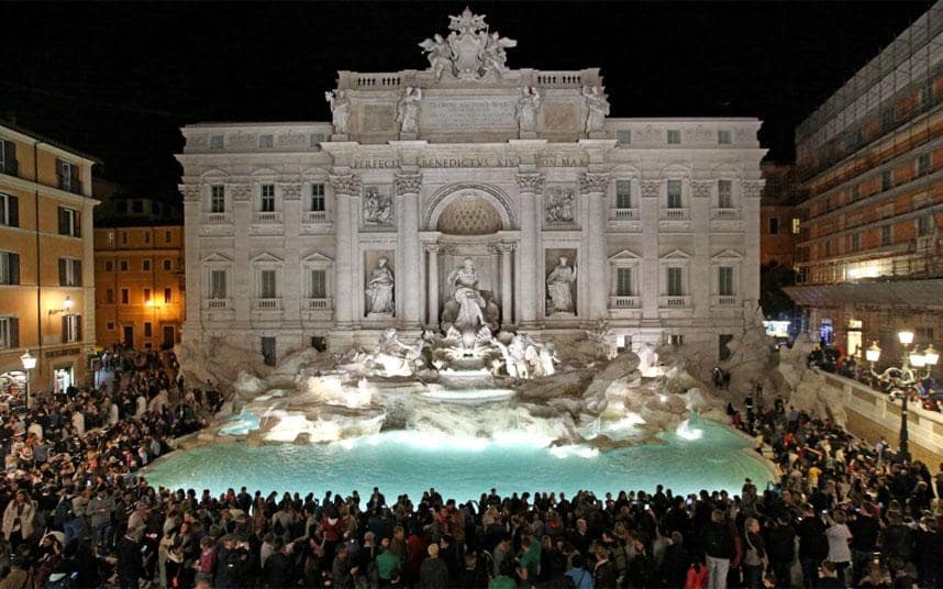 HD Quality Wallpaper | Collection: Man Made, 858x536 Trevi Fountain