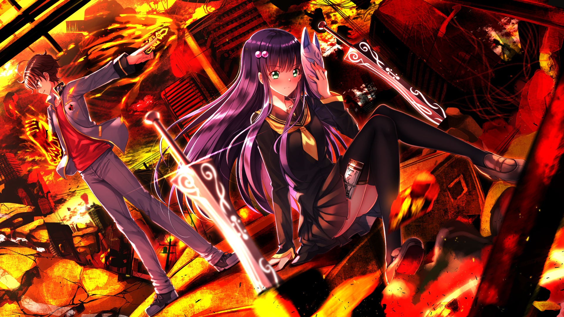 Twin Star Exorcists Backgrounds, Compatible - PC, Mobile, Gadgets| 1920x1080 px