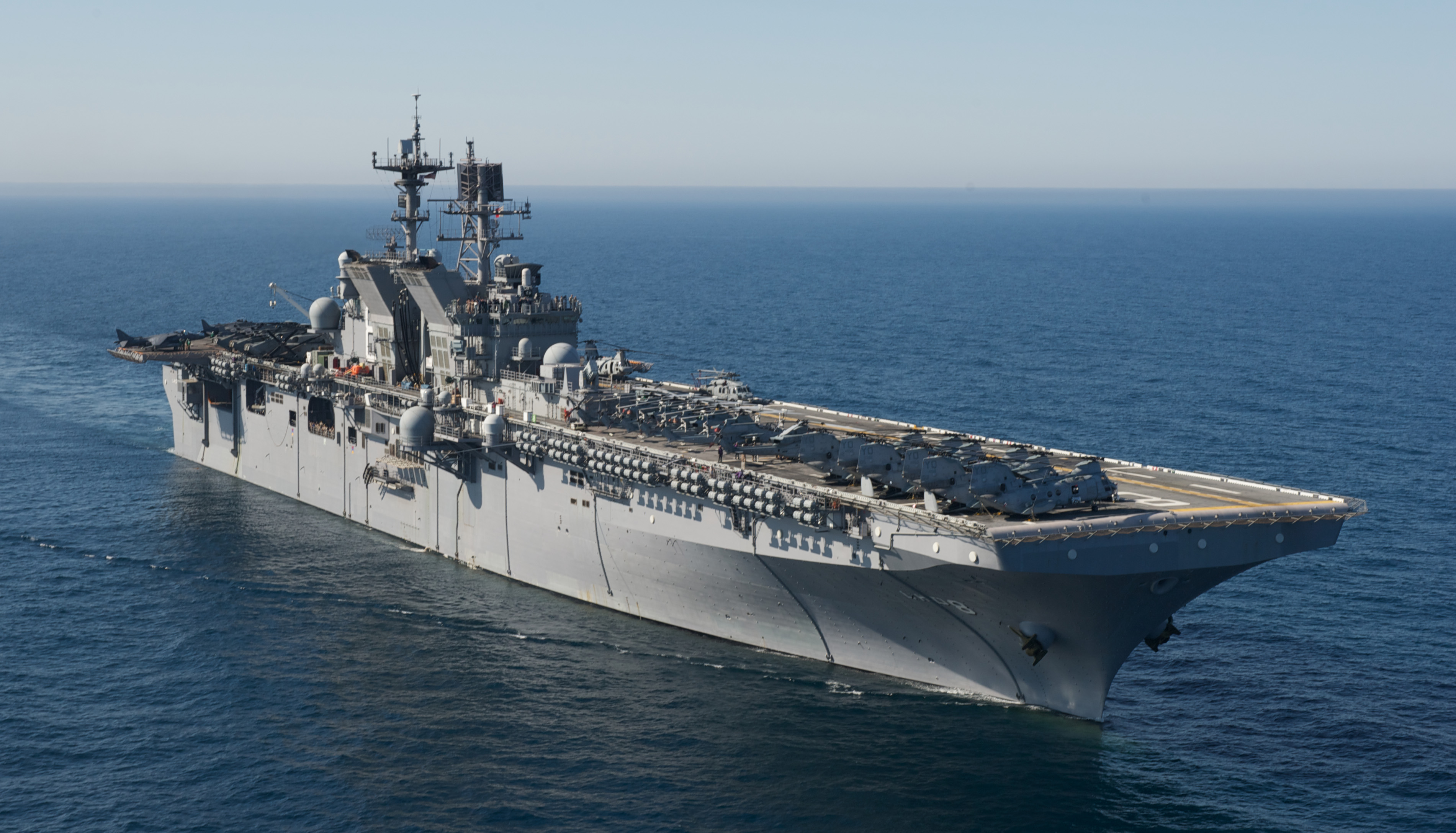 HD Quality Wallpaper | Collection: Military, 3802x2175 USS Makin Island (LHD-8)