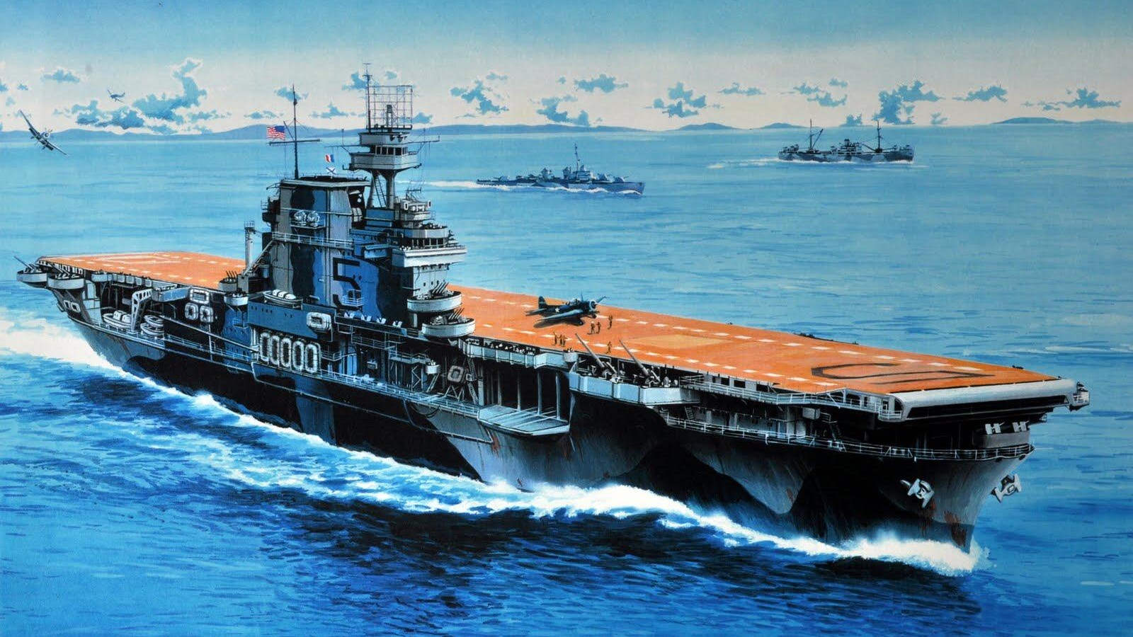 USS Yorktown (CV-5) Backgrounds, Compatible - PC, Mobile, Gadgets| 1600x900 px