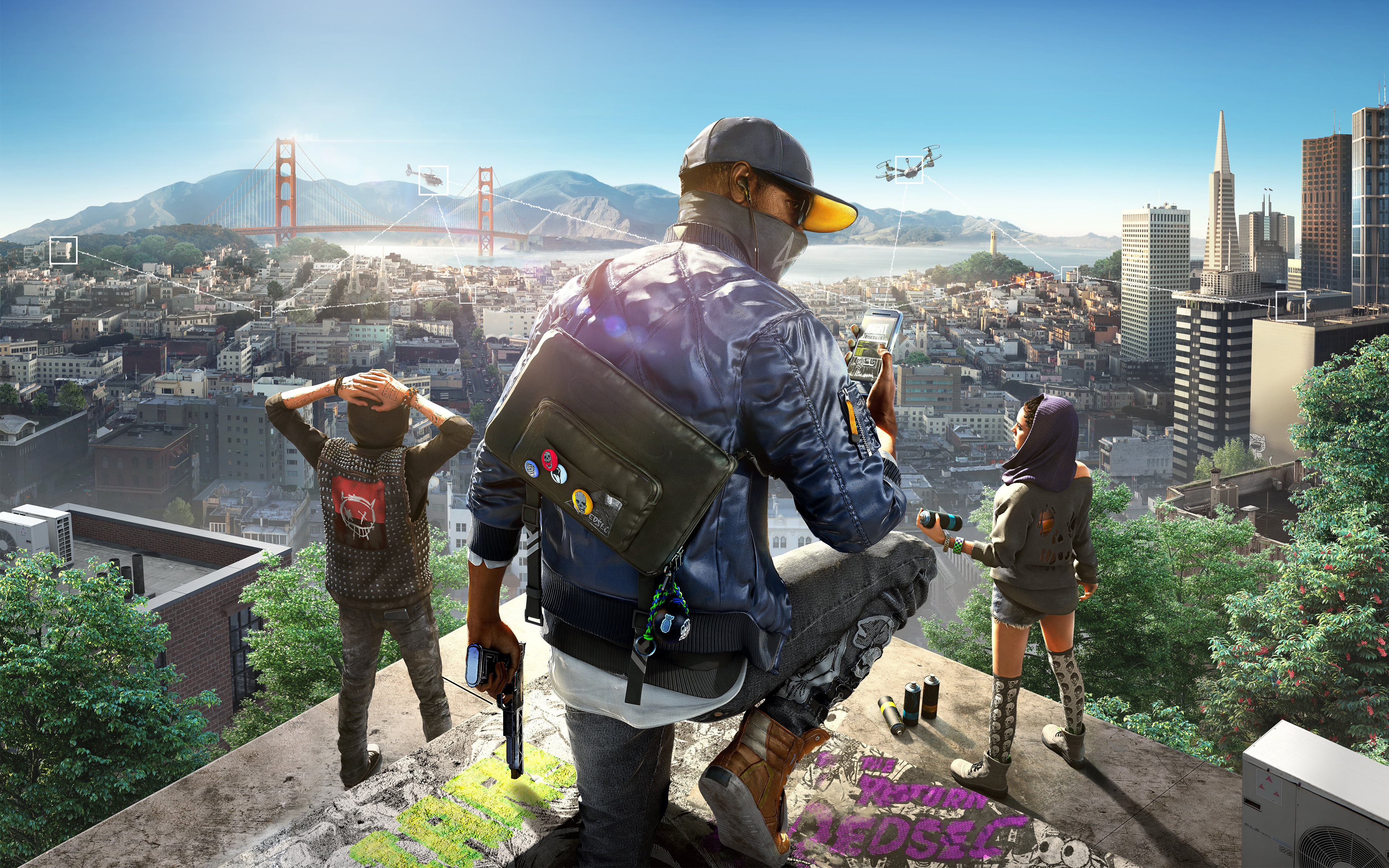 HD Quality Wallpaper | Collection: Video Game, 3840x2400 Watch Dogs 2