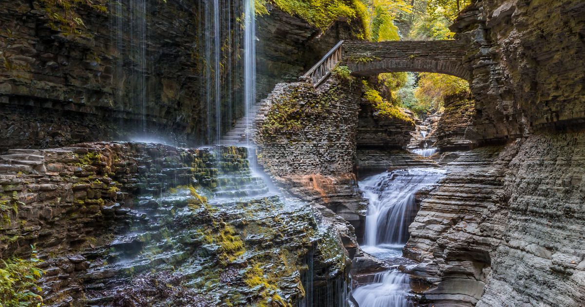 HD Quality Wallpaper | Collection: Earth, 1201x630 Watkin Glens State Park