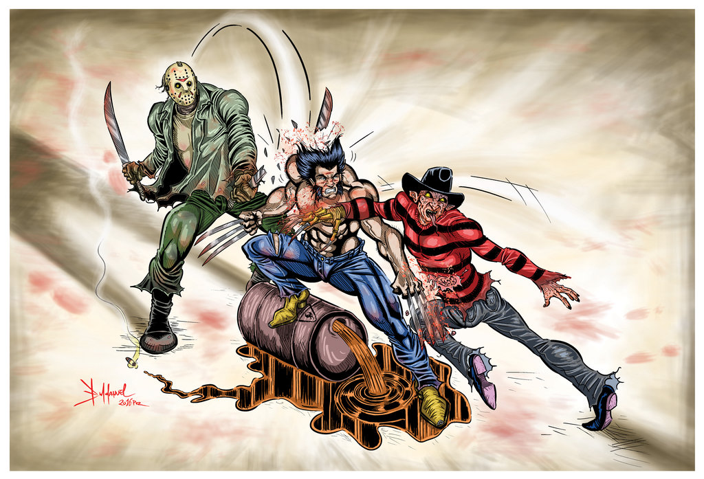 Wolverine vs Freddy Vs Jason by EmmanuelMerlotti. 