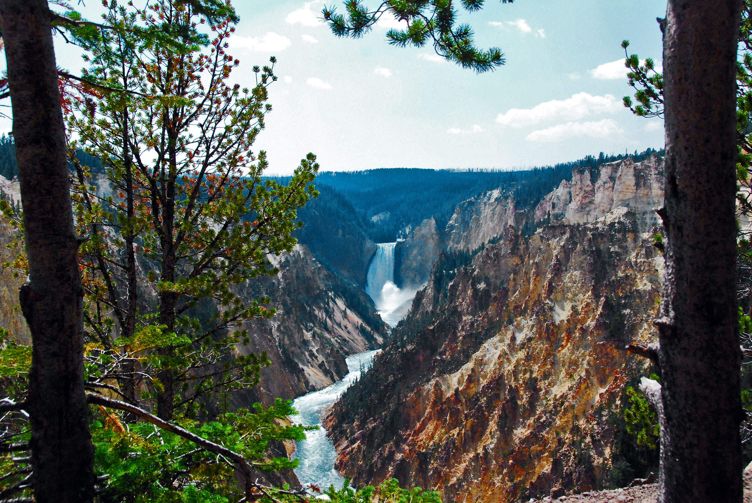 Yellowstone Falls Backgrounds, Compatible - PC, Mobile, Gadgets| 2400x1607 px