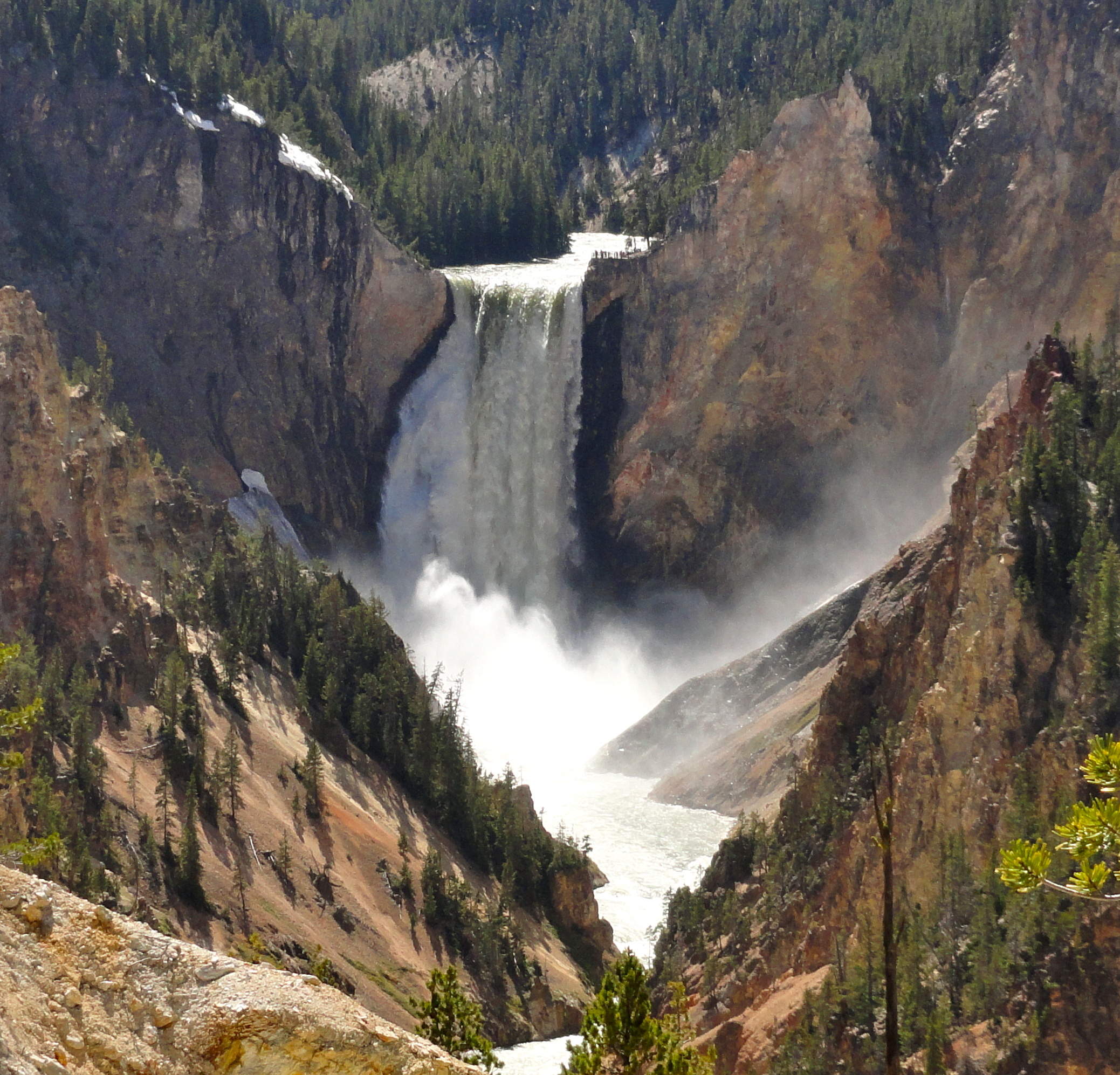 High Resolution Wallpaper | Yellowstone Falls 2077x1994 px