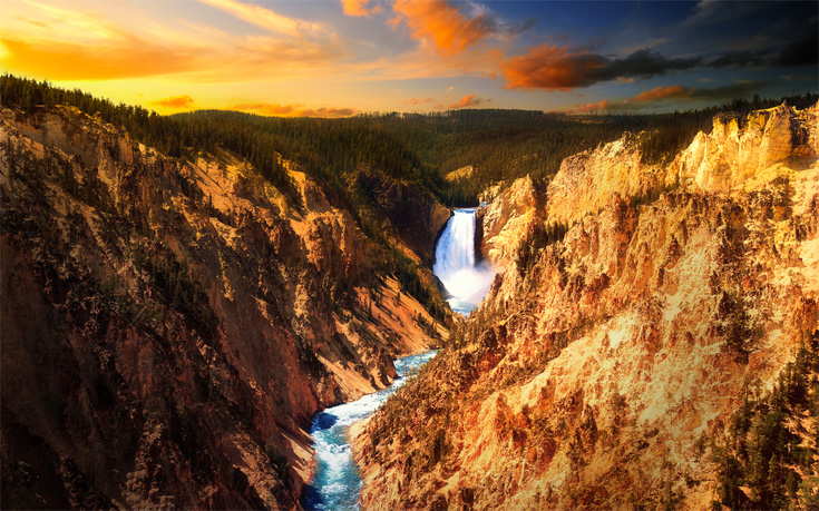 Images of Yellowstone Falls | 735x459