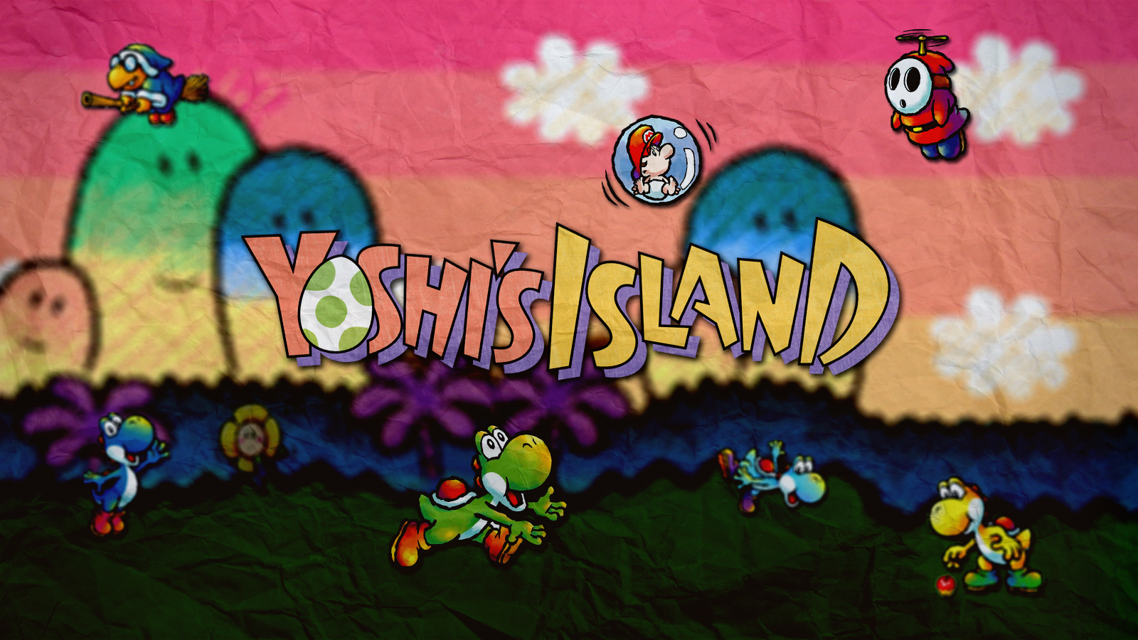 HD Quality Wallpaper | Collection: Video Game, 1600x900 Yoshi's Island