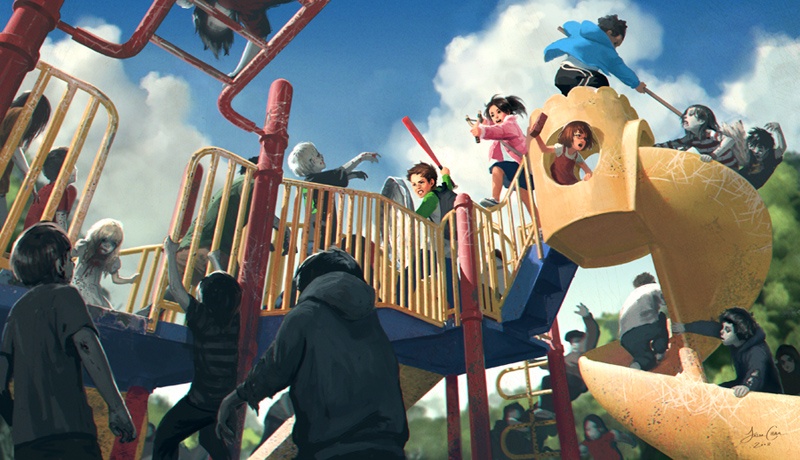 Nice Images Collection: Zombie Playground Desktop Wallpapers
